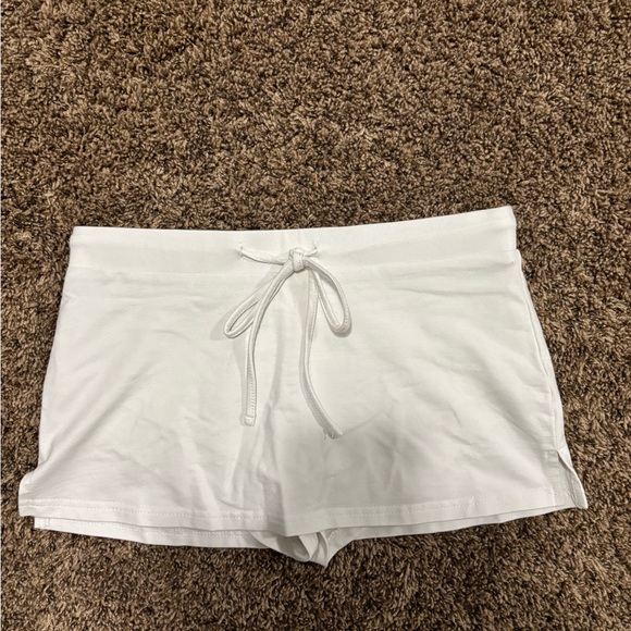 Edikted Dresses & Skirts - Edikted White Drawstring Lounge Shorts